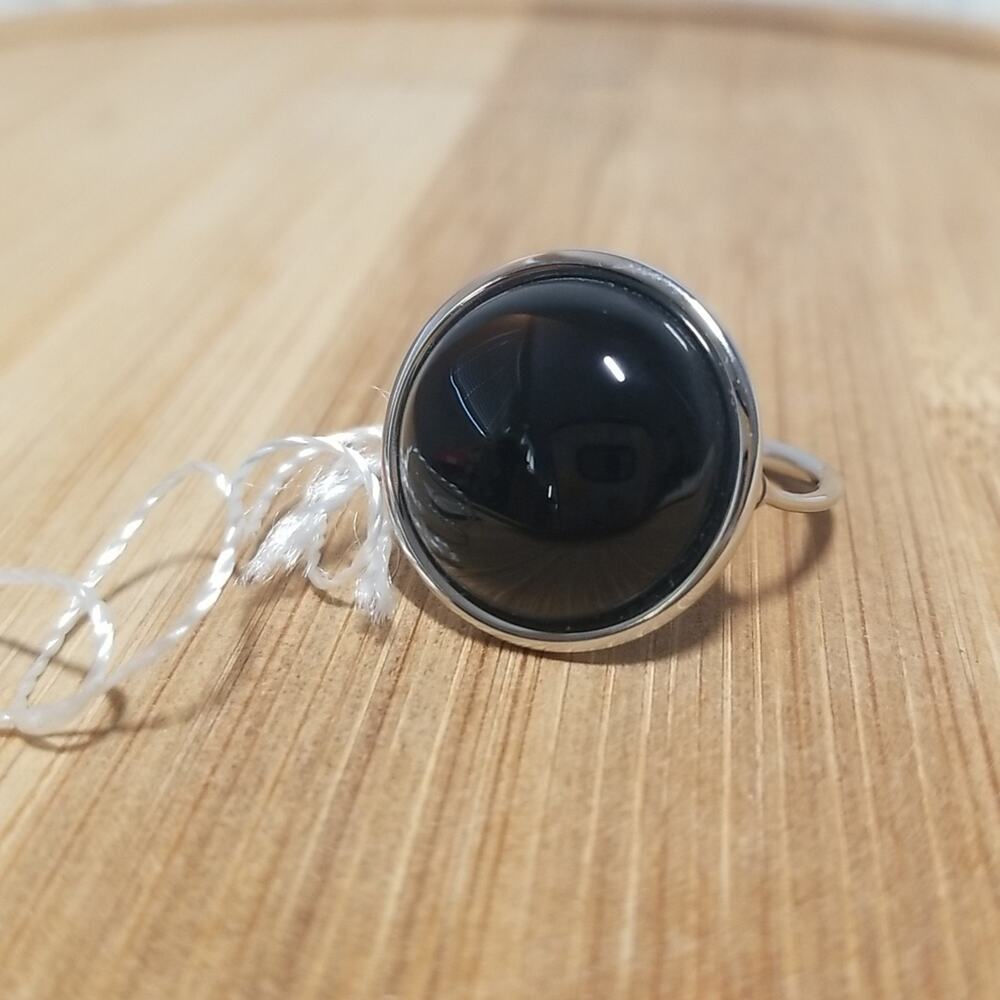 NWT Calvin Klein Black Circle Fashion Ring size 9